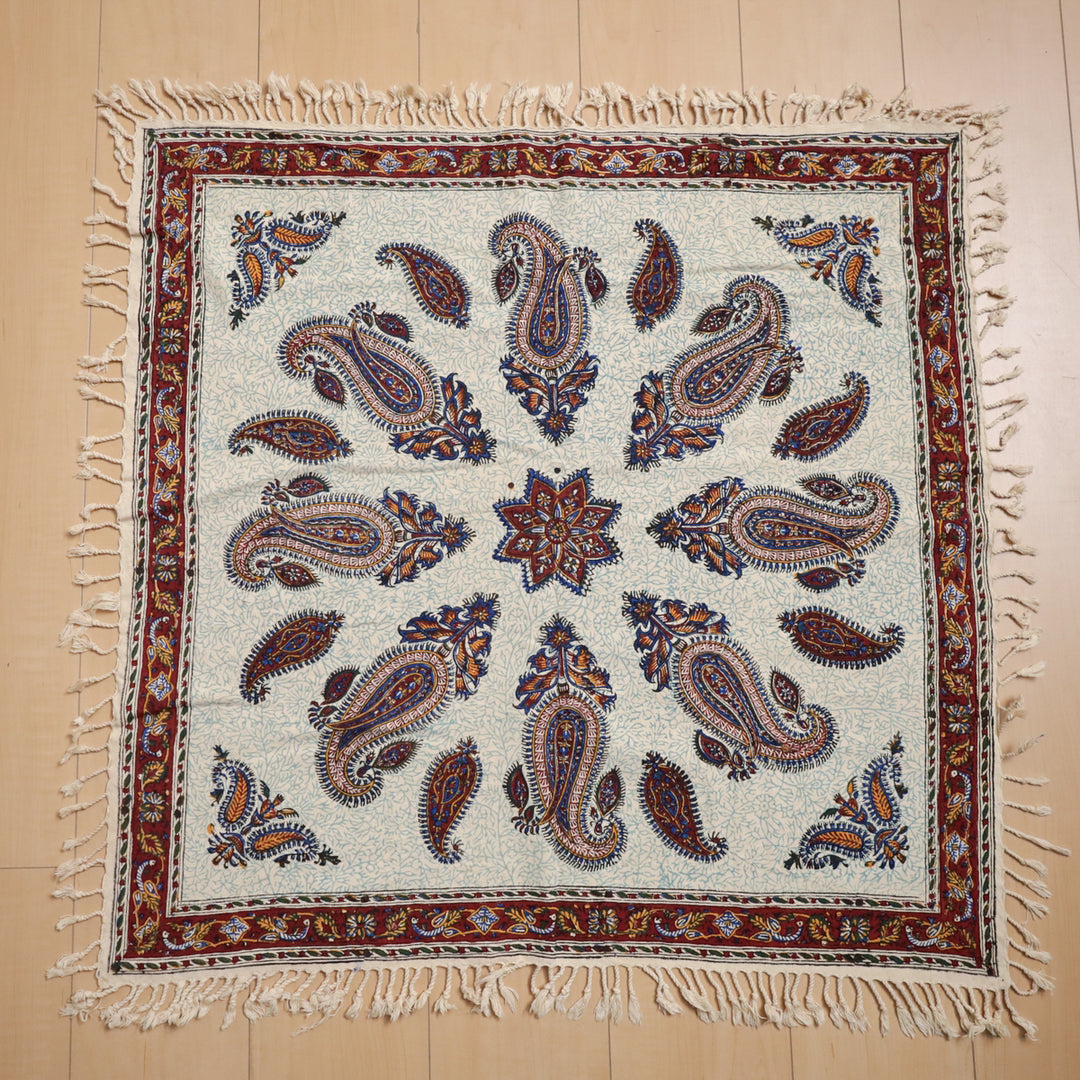 ペルシャ更紗・ガラムカール(イラン手染布) 80×80cm(GS-803)※メール便無料