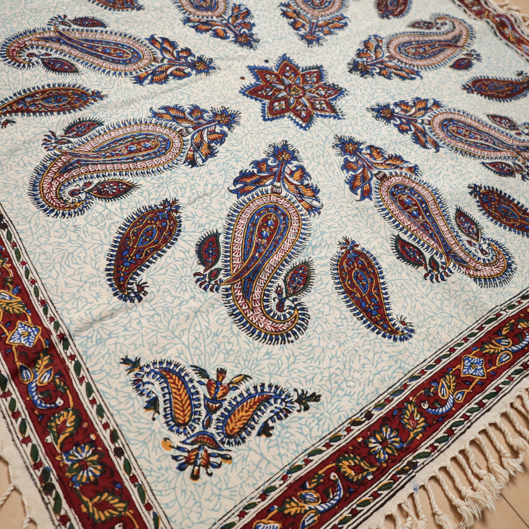 ペルシャ更紗・ガラムカール(イラン手染布) 80×80cm(GS-803)※メール便無料