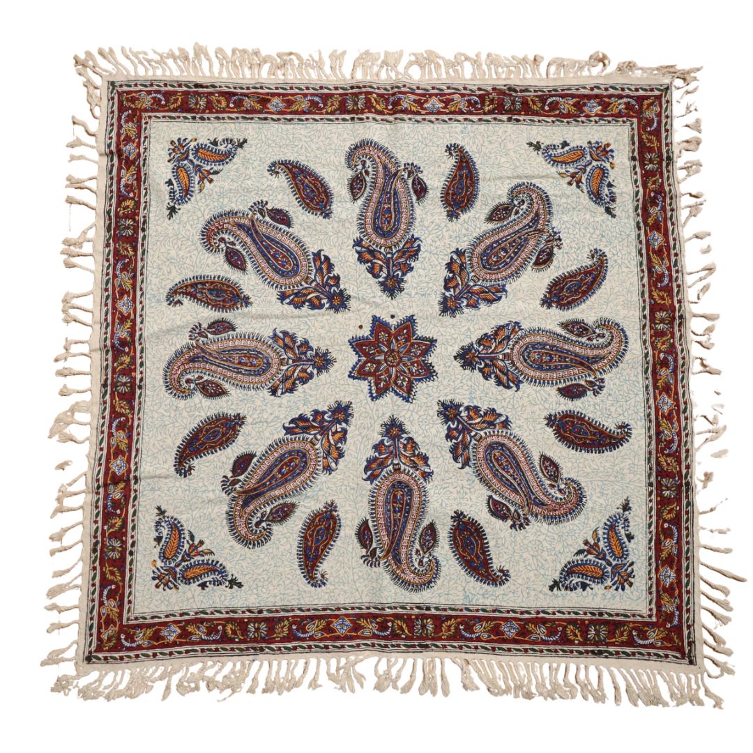 ペルシャ更紗・ガラムカール(イラン手染布) 80×80cm(GS-803)※メール便無料