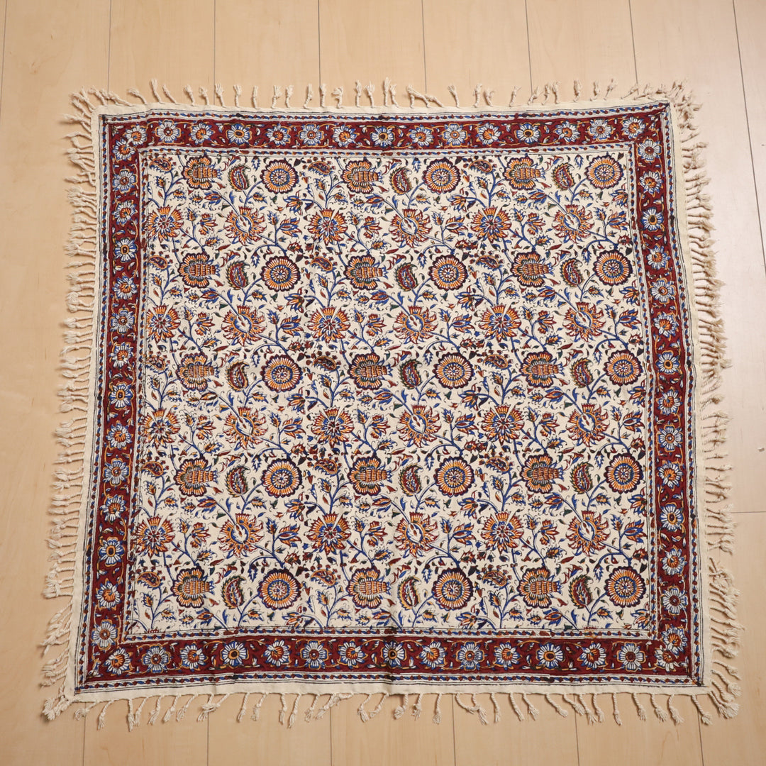 ペルシャ更紗・ガラムカール(イラン手染布) 80×80cm(GS-804)※メール便無料