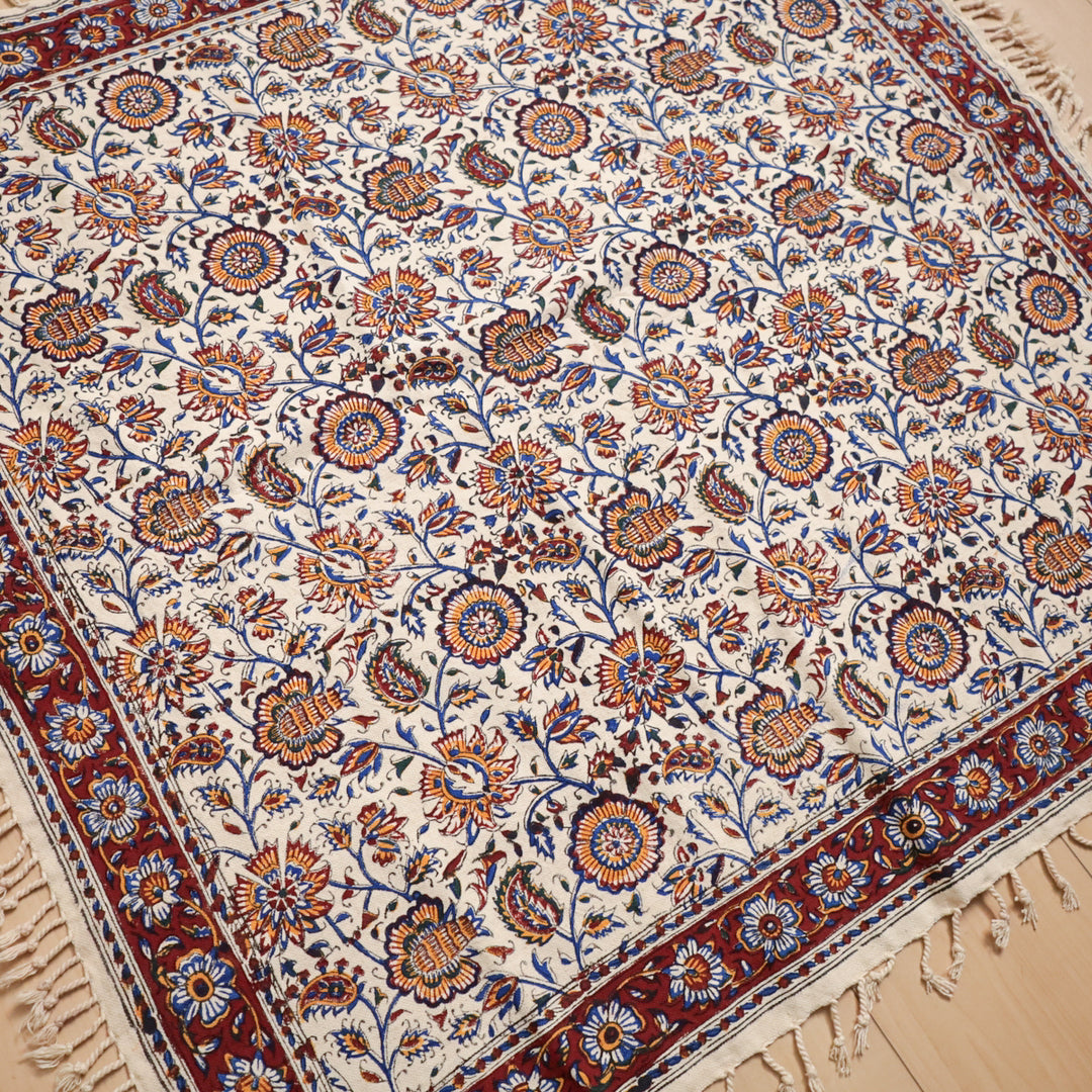 ペルシャ更紗・ガラムカール(イラン手染布) 80×80cm(GS-804)※メール便無料