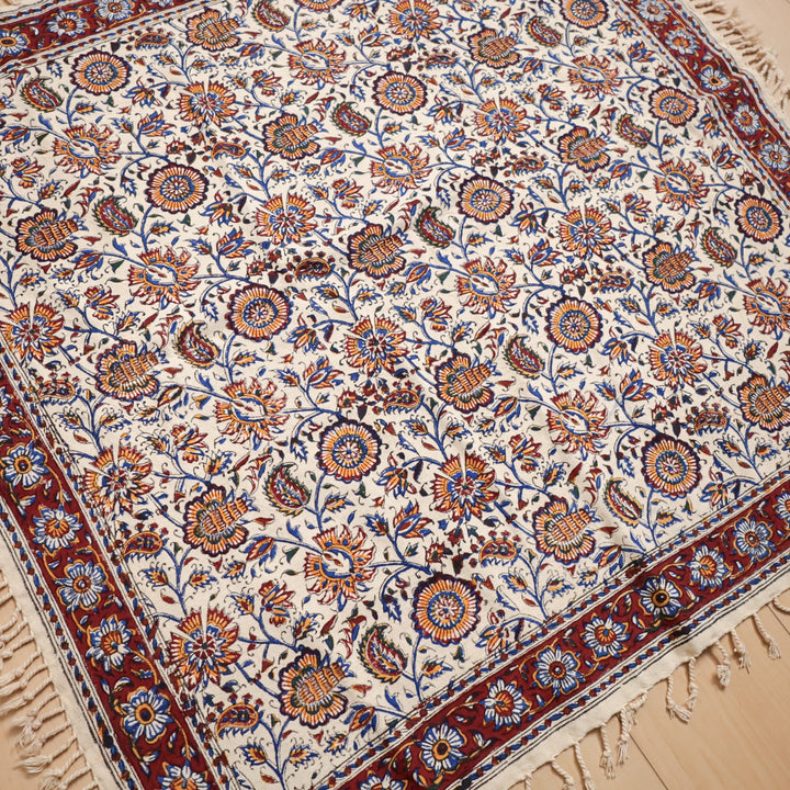 ペルシャ更紗・ガラムカール(イラン手染布) 80×80cm(GS-804)※メール便無料