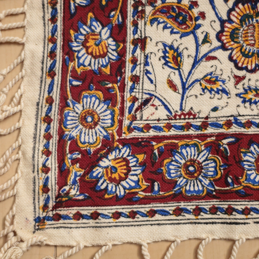 ペルシャ更紗・ガラムカール(イラン手染布) 80×80cm(GS-804)※メール便無料