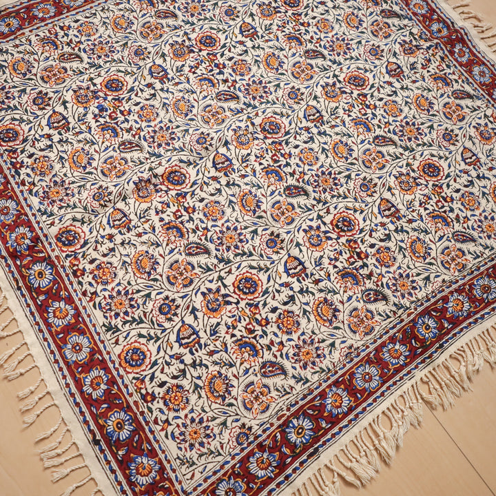 ペルシャ更紗・ガラムカール(イラン手染布) 80×80cm(GS-805)※メール便無料