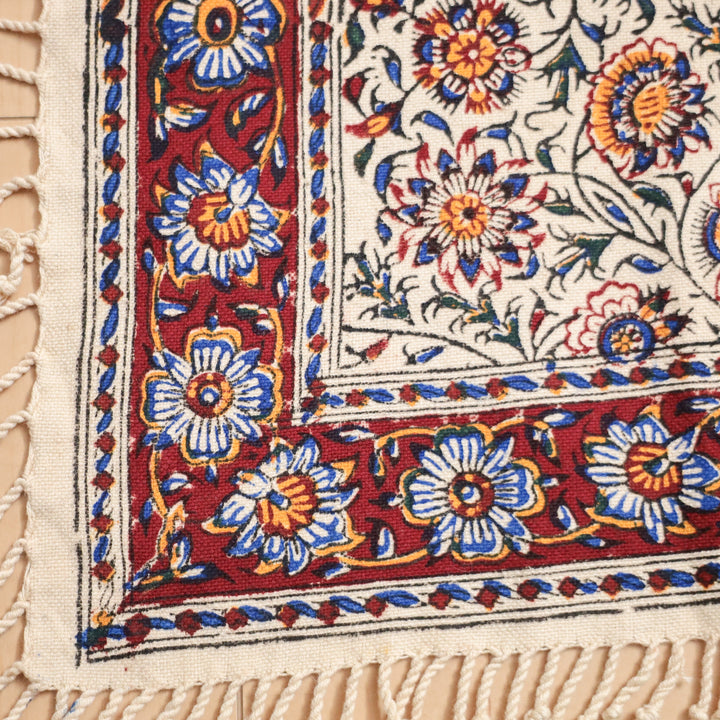 ペルシャ更紗・ガラムカール(イラン手染布) 80×80cm(GS-805)※メール便無料