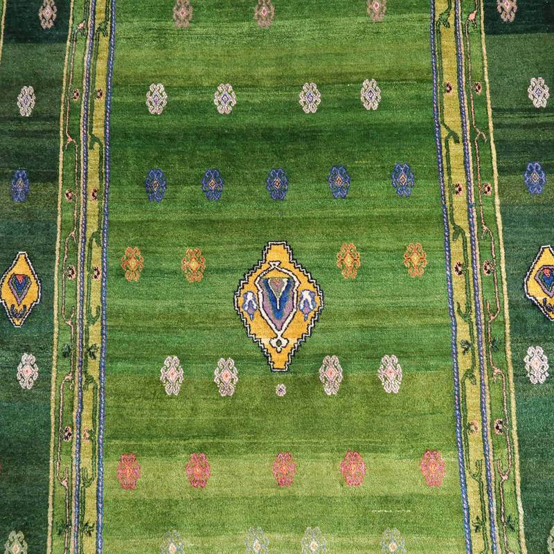 プレミアムギャッベ/ルリバフ 248×176cm(HL-11346)