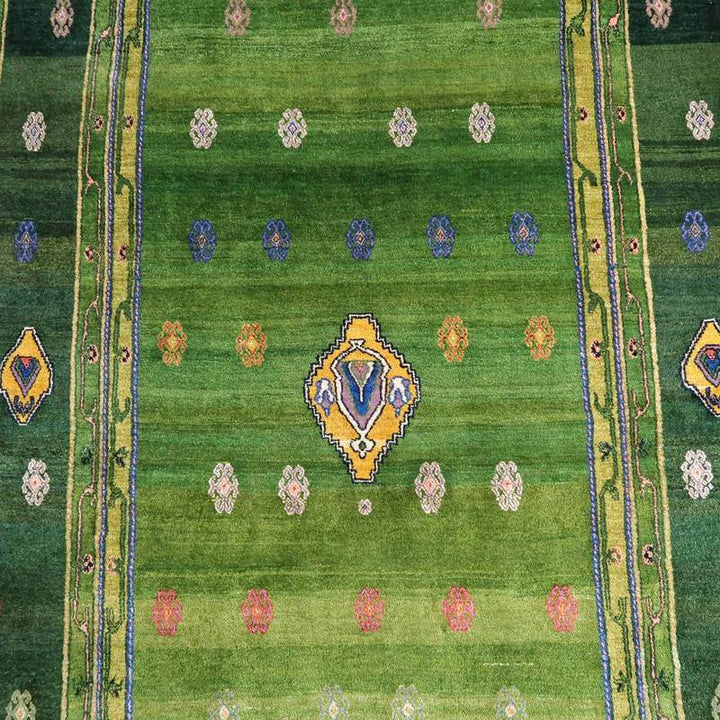 プレミアムギャッベ/ルリバフ 248×176cm(HL-11346)