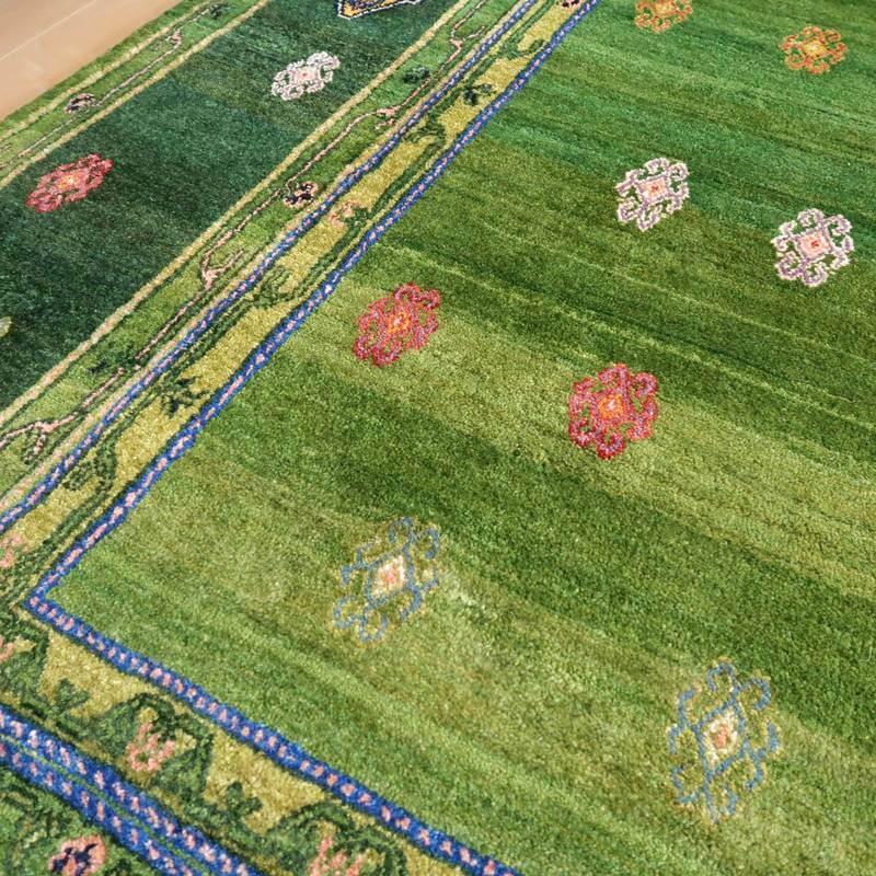 プレミアムギャッベ/ルリバフ 248×176cm(HL-11346)