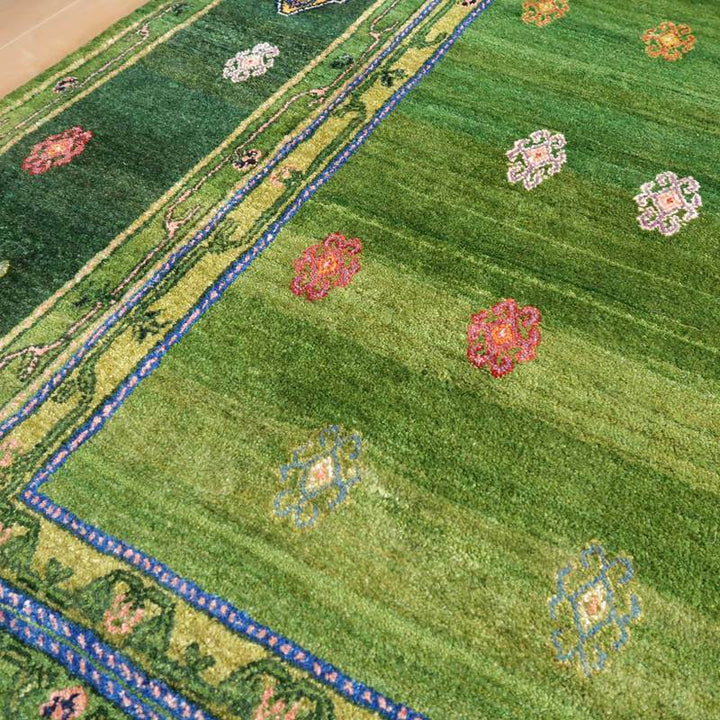 プレミアムギャッベ/ルリバフ 248×176cm(HL-11346)