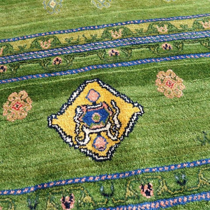 プレミアムギャッベ/ルリバフ 248×176cm(HL-11346)