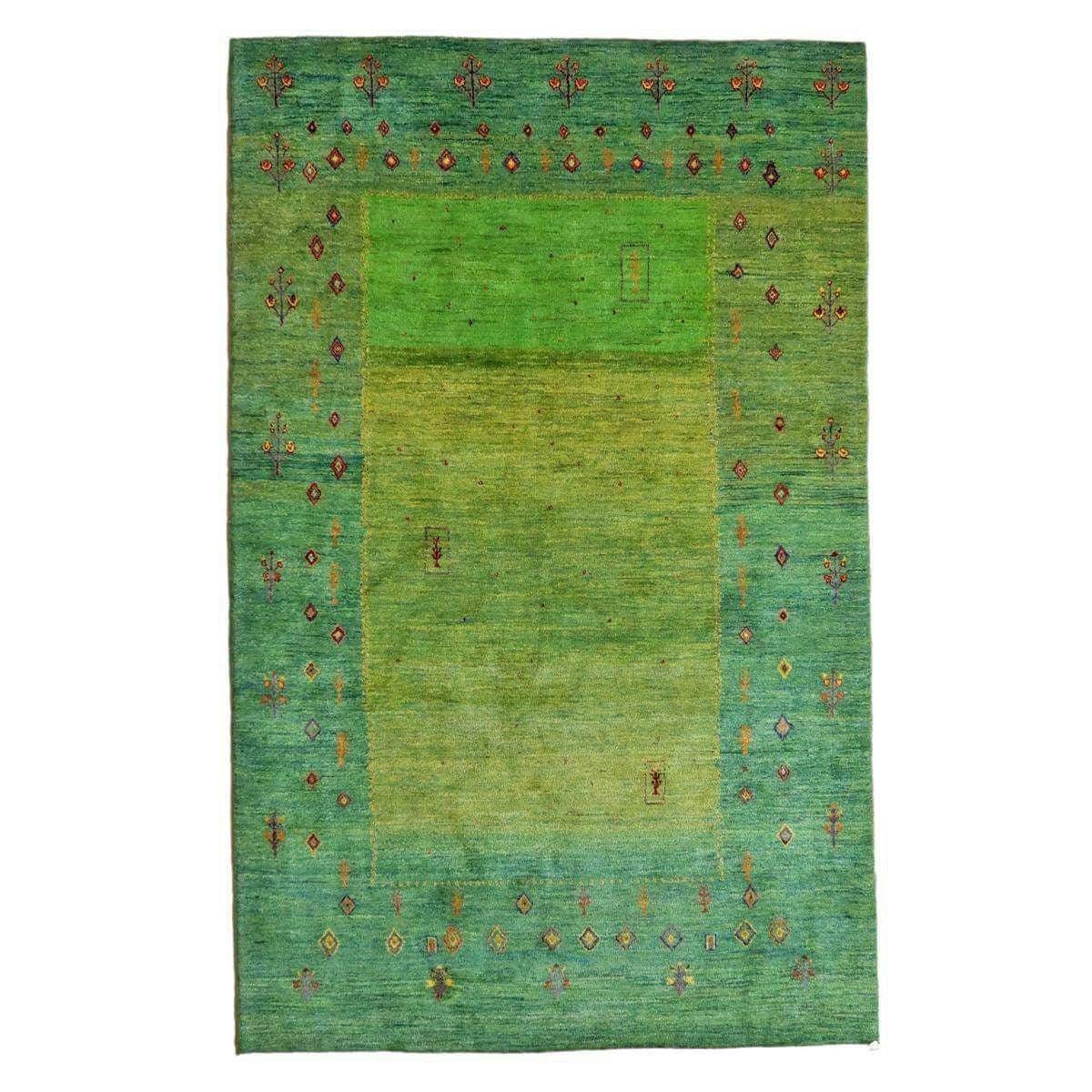 プレミアムギャッベ/ホシナマイ(ルリバフ) 255×162cm(HX-35241)