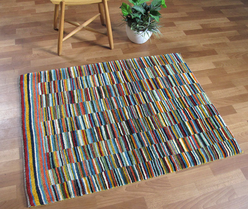 ギャッベ,ラグ,アマレ,123×91cm,ゾランヴァリ,手織り,ウール絨毯