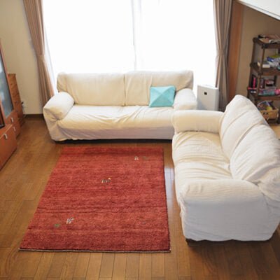 レッドグラデーションが印象的なギャッベ／2012-04-08 - ギャッベ（ギャベ）＆ペルシャ絨毯の店オリエンタルムーン【公式】