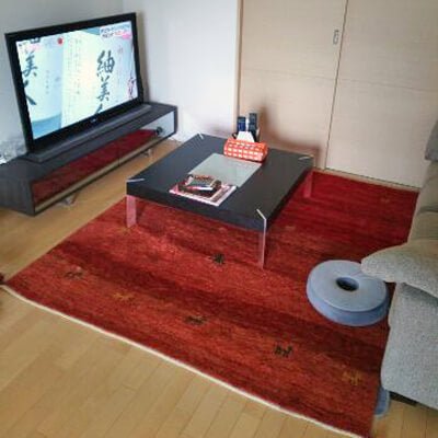 グラデーションが美しい赤のゾランヴァリギャッベのリビング／2015-12-17 - ギャッベ（ギャベ）＆ペルシャ絨毯の店オリエンタルムーン【公式】