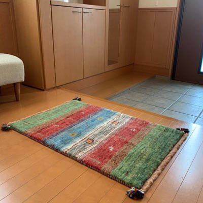 凛として玄関がとても素敵になりました／2020-10-25 - ギャッベ（ギャベ）＆ペルシャ絨毯の店オリエンタルムーン【公式】