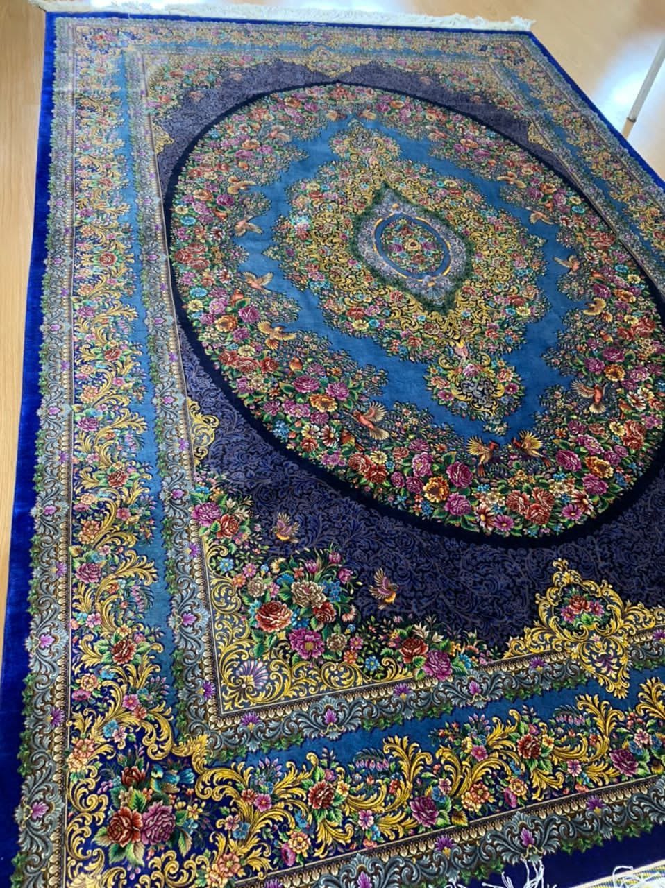 最高級۰ペルシャ絨毯・シルク｜クム仕上げ｜102×149cm｜約225万ノット｜ 最高級۰ペルシャ絨毯・シルク｜クム仕上げ｜102×149cm｜約225万