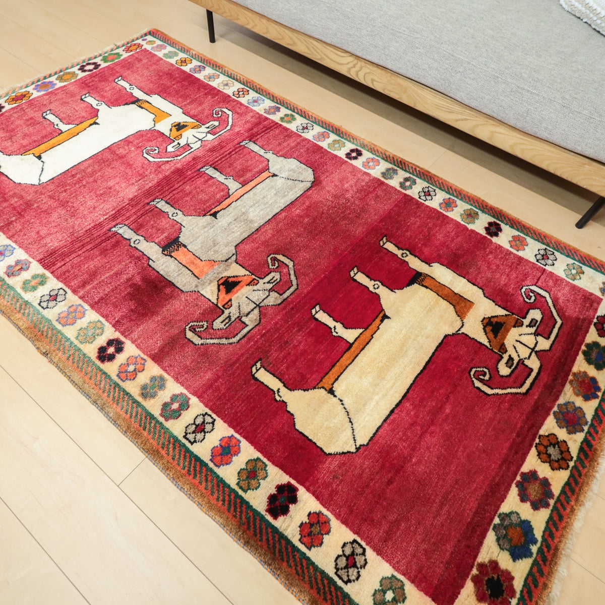 OLD ギャッベ カシュクリ　123×92cm ギャッベ (カシュクリ) 202×150cm（HL-12160） – ふるさと納税