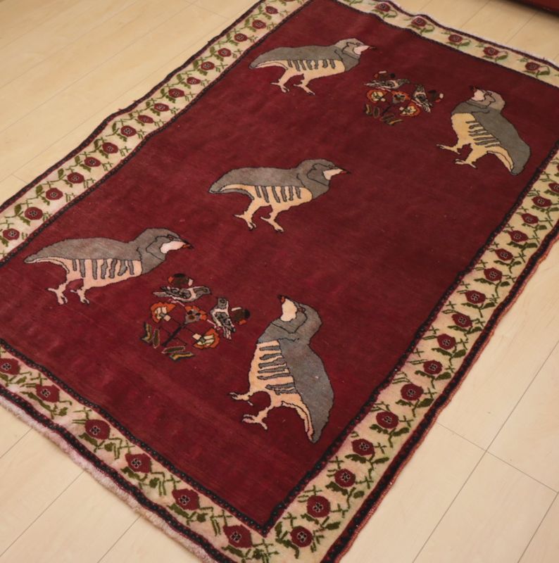 ギャッベ／オールド カシュガイ 179×121cm（AL-4117）