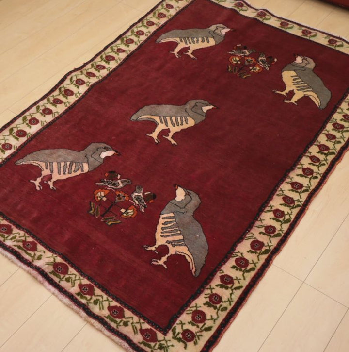 ギャッベ／オールド カシュガイ 179×121cm（AL-4117）