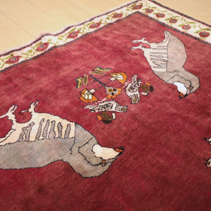 ギャッベ／オールド カシュガイ 179×121cm（AL-4117）