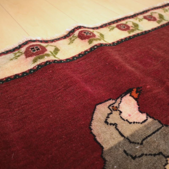 ギャッベ／オールド カシュガイ 179×121cm（AL-4117）