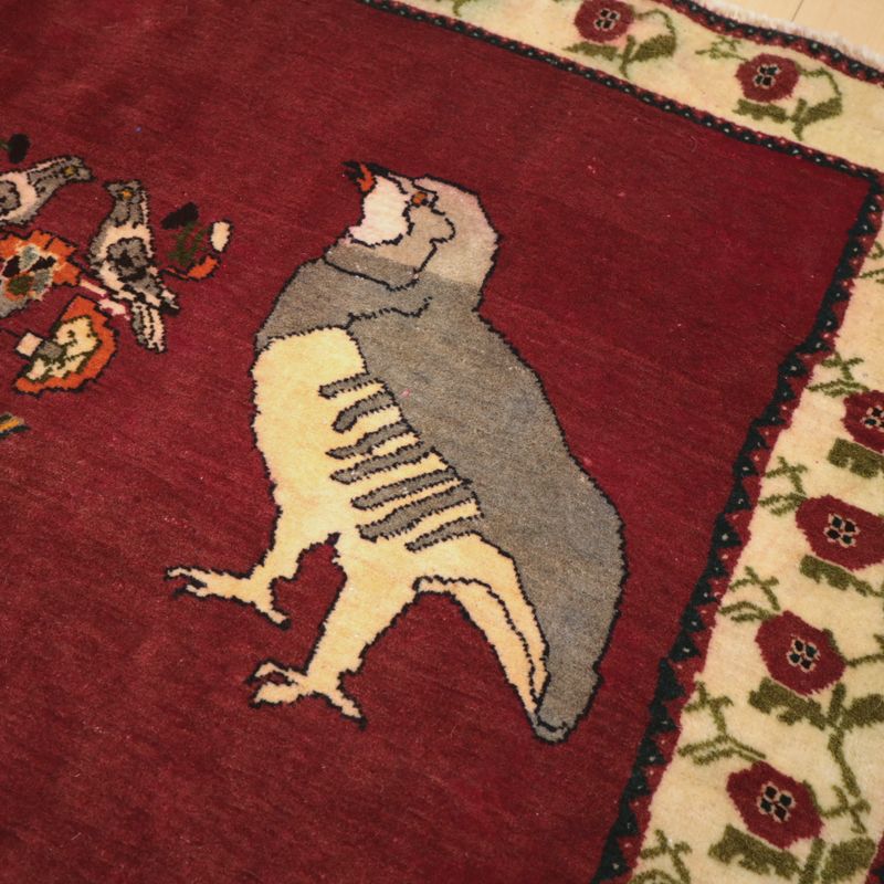 ギャッベ／オールド カシュガイ 179×121cm（AL-4117）