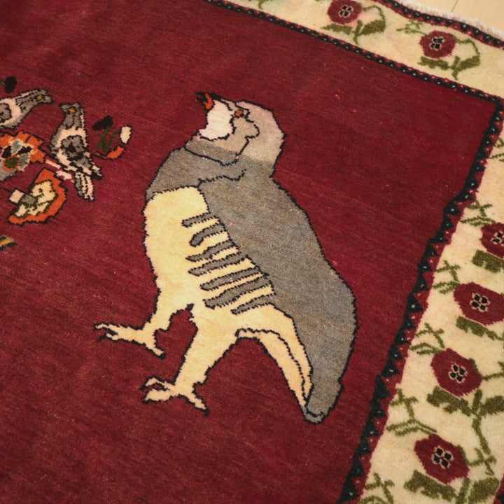 ギャッベ／オールド カシュガイ 179×121cm（AL-4117）