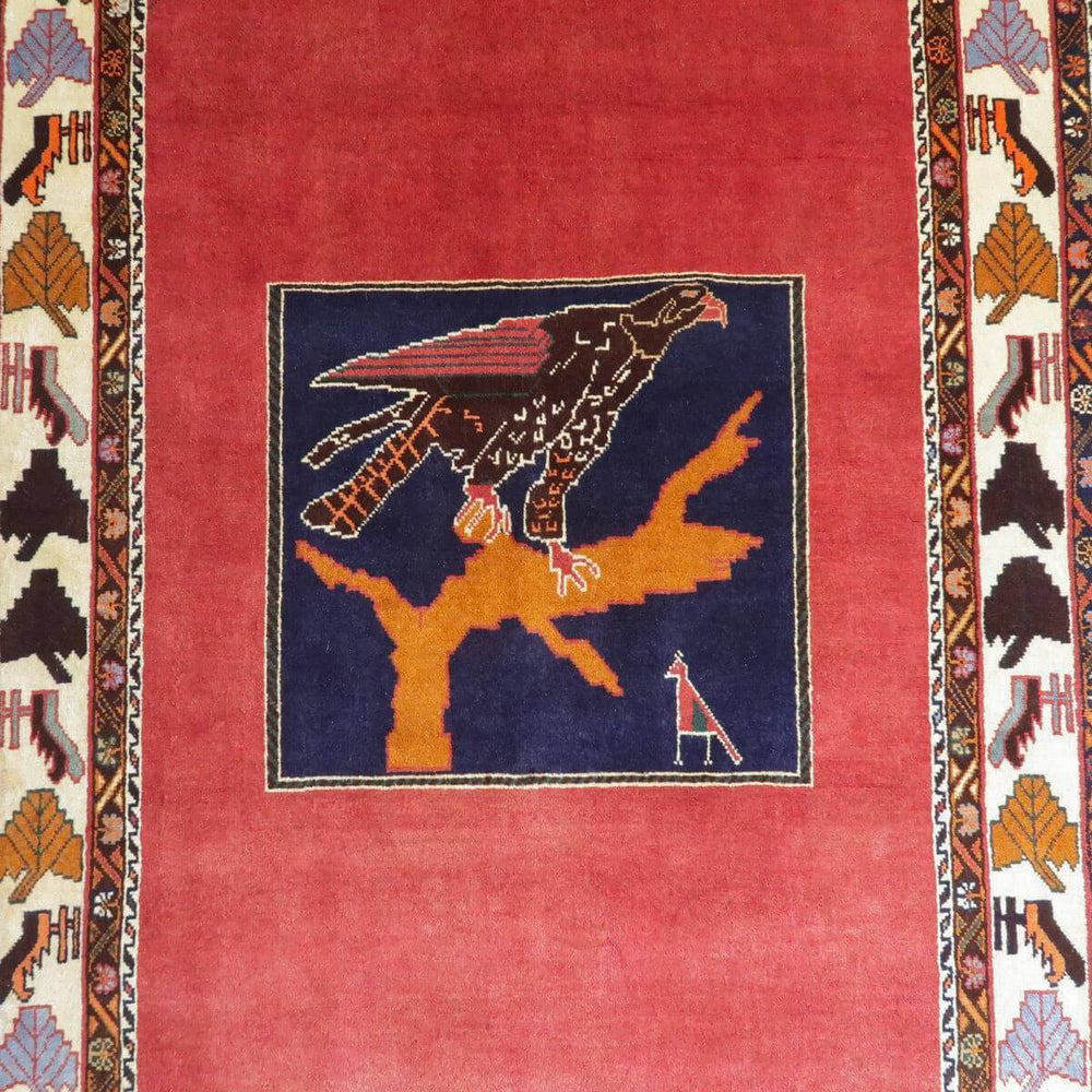 ギャッベ（ギャベ）／ビンテージラグ、オールド カシュガイ 210×138cm（AL-4139）質感のイメージ画像