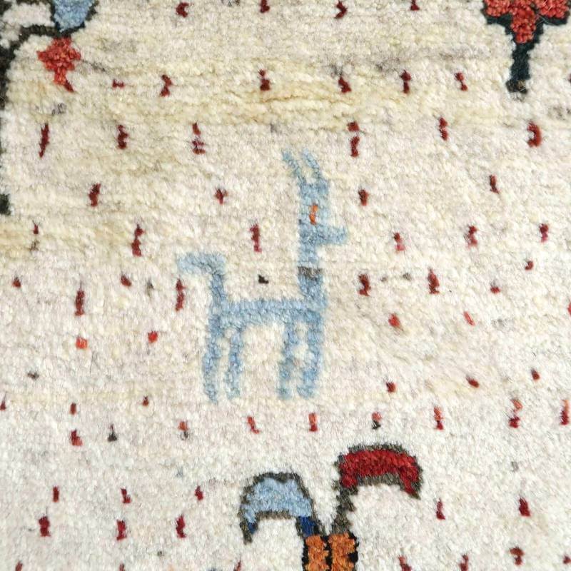 【セミオーダー受付中】  サイズ変更OK　カラー変更OK イラン　シラーズ産　ギャッベ 　（bl-10004）