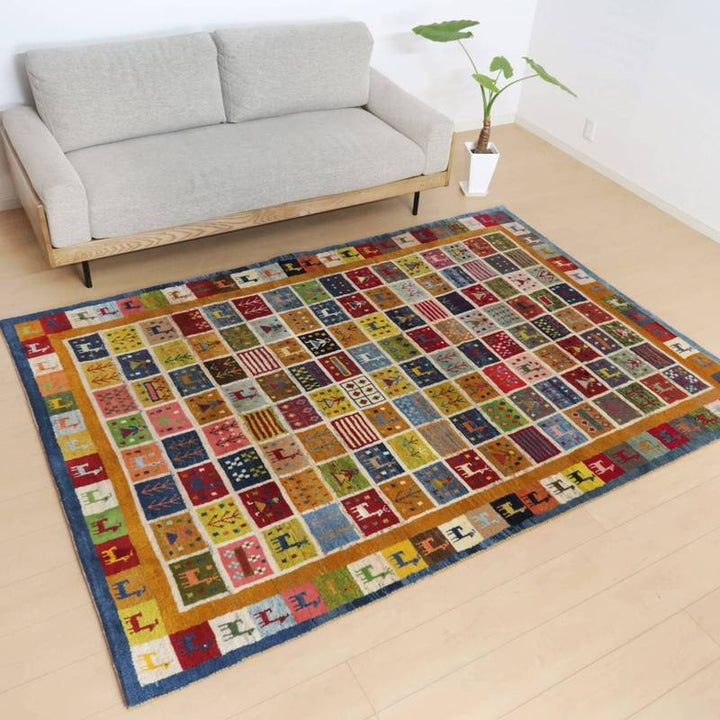 【オーダーメイド受付中】イラン　シラーズ産　ギャッベ 　（bl-10007）