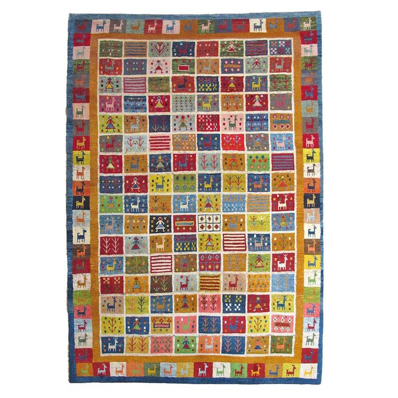 【オーダーメイド受付中】イラン　シラーズ産　ギャッベ 　（bl-10007）