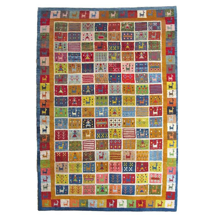 【オーダーメイド受付中】イラン　シラーズ産　ギャッベ 　（bl-10007）