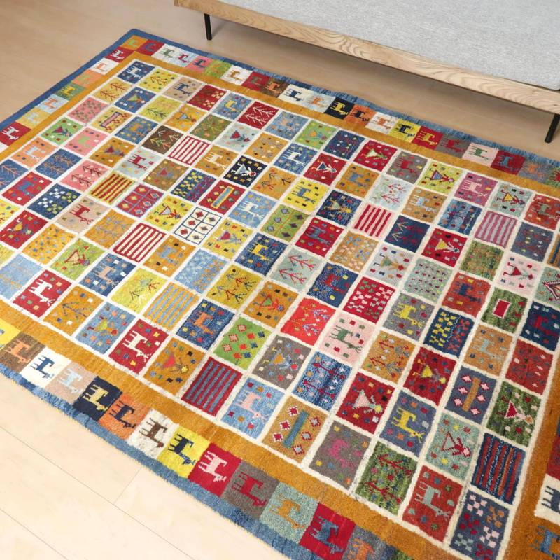 【オーダーメイド受付中】イラン　シラーズ産　ギャッベ 　（bl-10007）