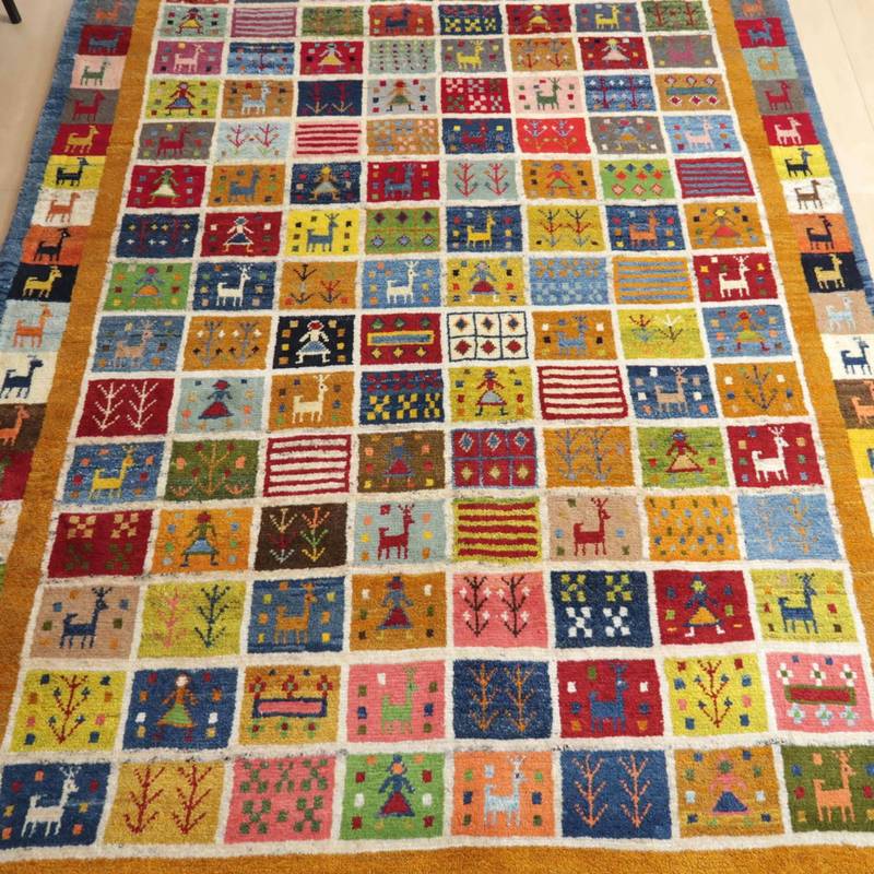 【オーダーメイド受付中】イラン　シラーズ産　ギャッベ 　（bl-10007）