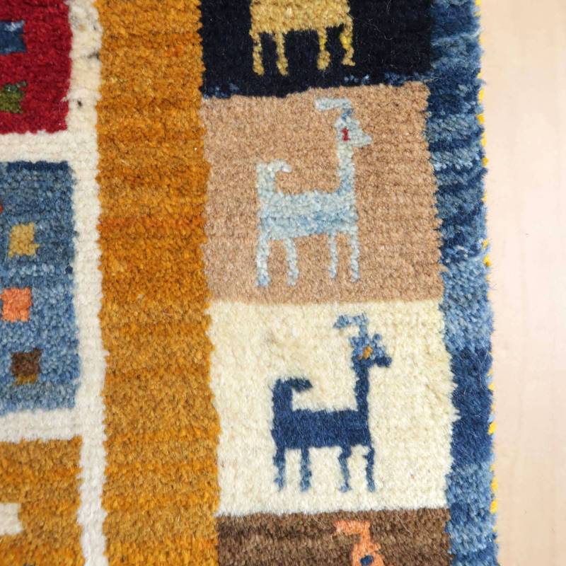 【オーダーメイド受付中】イラン　シラーズ産　ギャッベ 　（bl-10007）