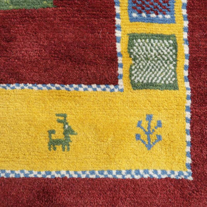 【セミオーダー受付中】  サイズ変更OK　カラー変更OK イラン　シラーズ産　ギャッベ 　（bl-10019）