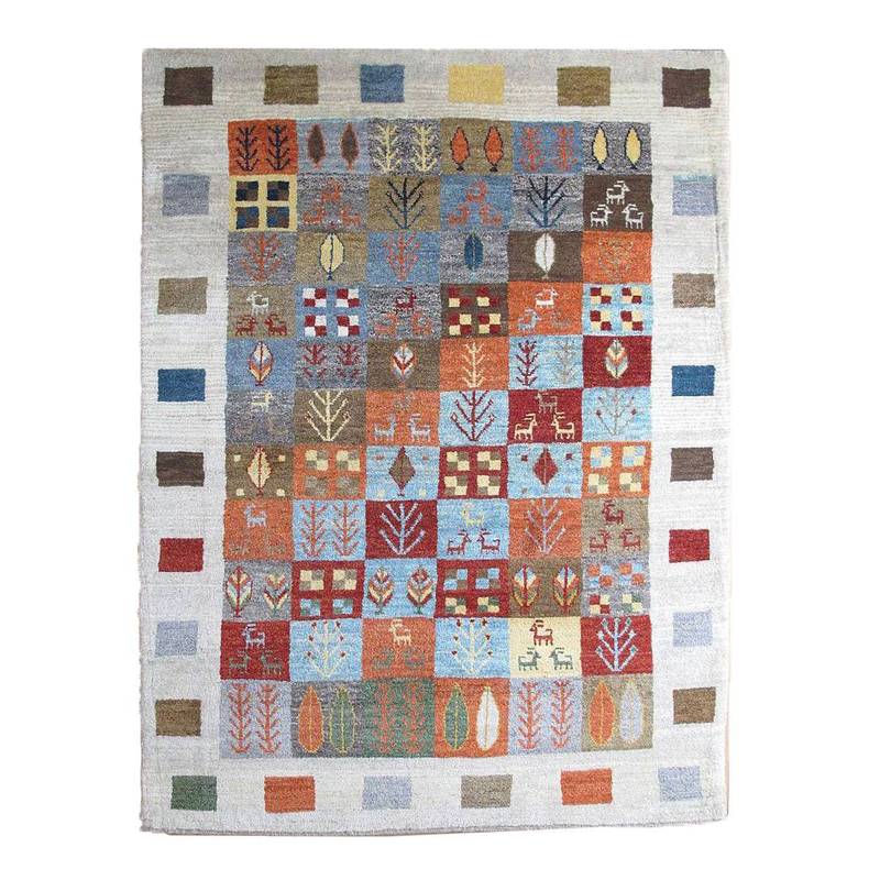 【セミオーダー受付中】  サイズ変更OK　カラー変更OK イラン　シラーズ産　ギャッベ 　（bl-10021）