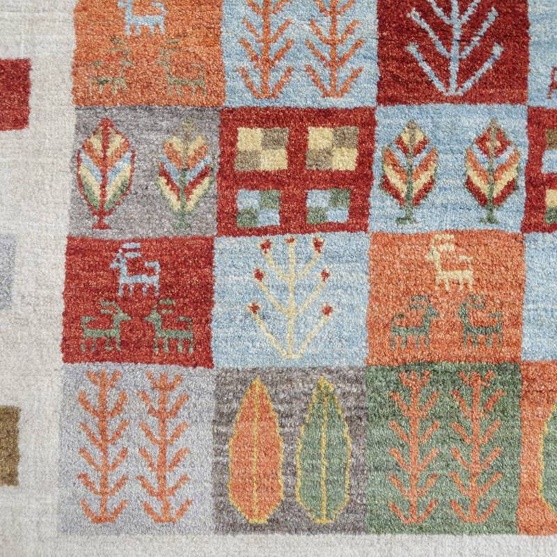 【セミオーダー受付中】  サイズ変更OK　カラー変更OK イラン　シラーズ産　ギャッベ 　（bl-10021）