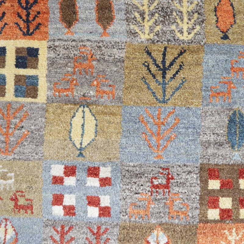 【セミオーダー受付中】  サイズ変更OK　カラー変更OK イラン　シラーズ産　ギャッベ 　（bl-10021）