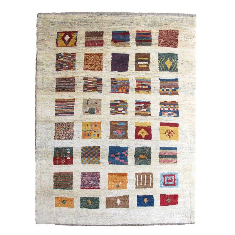 【セミオーダー受付中】  サイズ変更OK　カラー変更OK イラン　シラーズ産　ギャッベ 　（bl-10027）