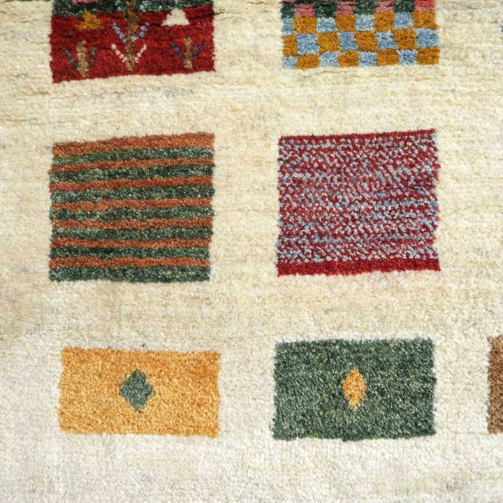 【セミオーダー受付中】  サイズ変更OK　カラー変更OK イラン　シラーズ産　ギャッベ 　（bl-10027）