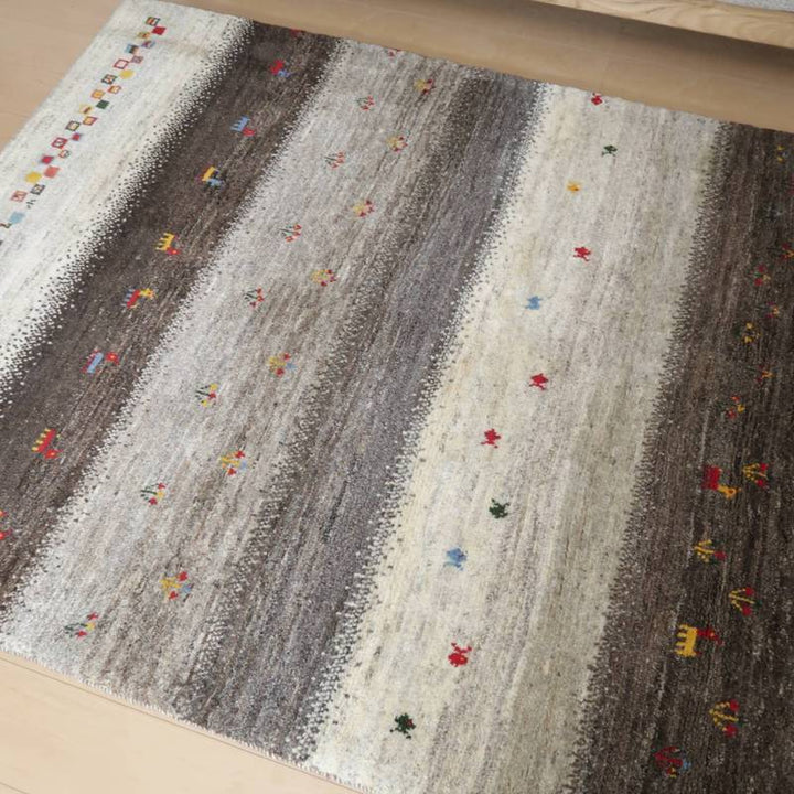 【セミオーダー受付中】  サイズ変更OK　カラー変更OK イラン　シラーズ産　ギャッベ 　（bl-10029）