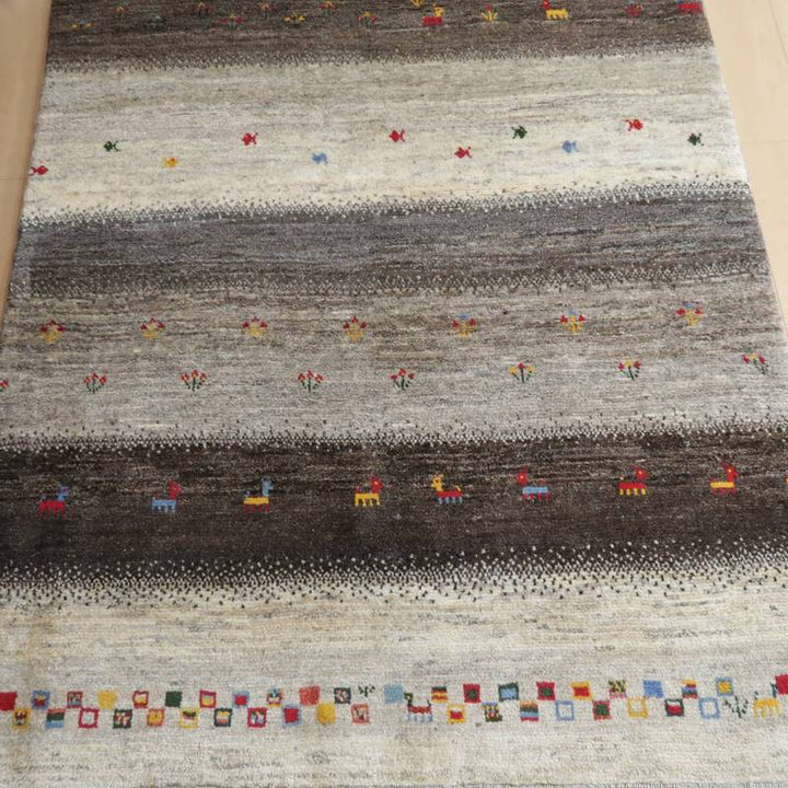 【セミオーダー受付中】  サイズ変更OK　カラー変更OK イラン　シラーズ産　ギャッベ 　（bl-10029）