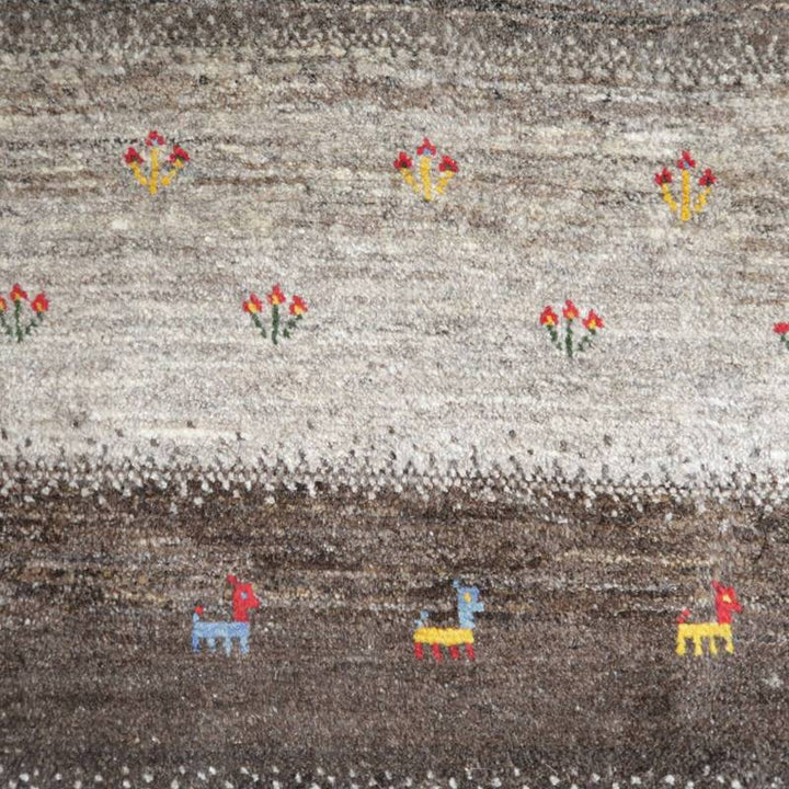 【セミオーダー受付中】  サイズ変更OK　カラー変更OK イラン　シラーズ産　ギャッベ 　（bl-10029）