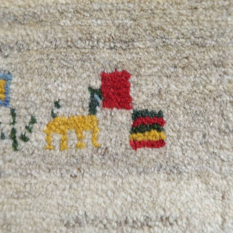 【セミオーダー受付中】  サイズ変更OK　カラー変更OK イラン　シラーズ産　ギャッベ 　（bl-10029）