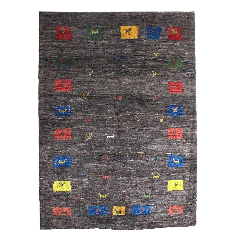 ギャッベ（ギャベ） 199×143cm（BL-10030）イラン産の正面から撮影した全体画像