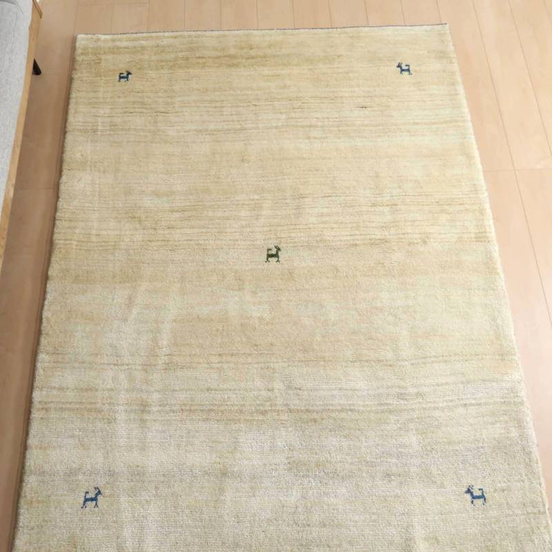 【セミオーダー受付中】  サイズ変更OK　カラー変更OK イラン　シラーズ産　ギャッベ 　（bl-10033）