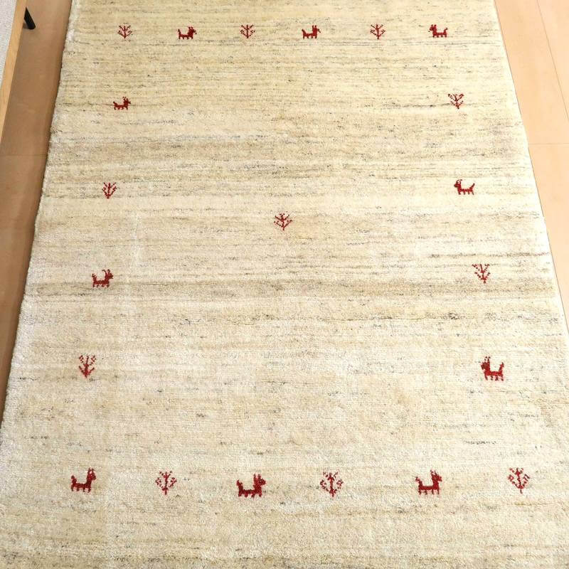 【セミオーダー受付中】  サイズ変更OK　カラー変更OK イラン　シラーズ産　ギャッベ 　（bl-10037）