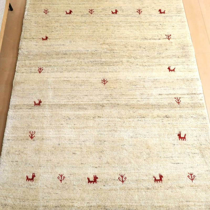 【セミオーダー受付中】  サイズ変更OK　カラー変更OK イラン　シラーズ産　ギャッベ 　（bl-10037）