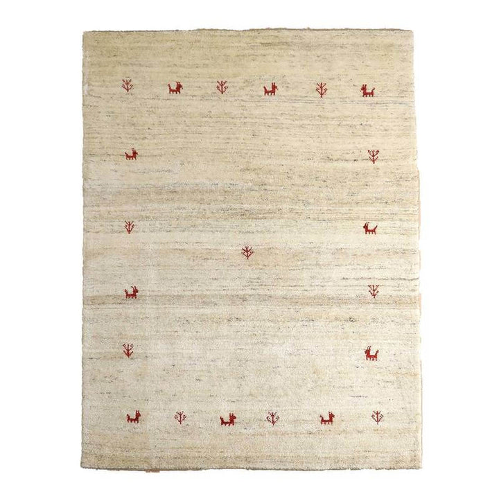 ギャッベ（ギャベ） 199×143cm（BL-10030）イラン産の正面から撮影した全体画像